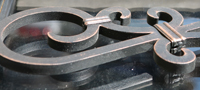 Cast aluminum ornamental scrollwork